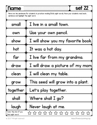 dolch sight word readers