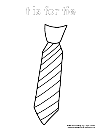 tie coloring page
