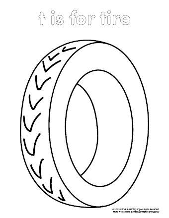 tire coloring page