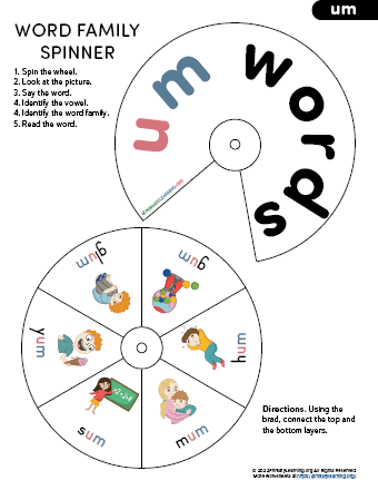 um family word wheel