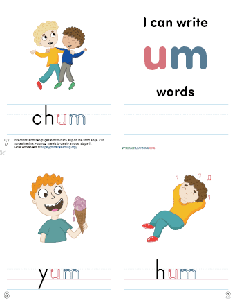 um word family mini book