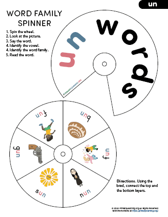 un family word wheel