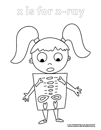 x-ray coloring page