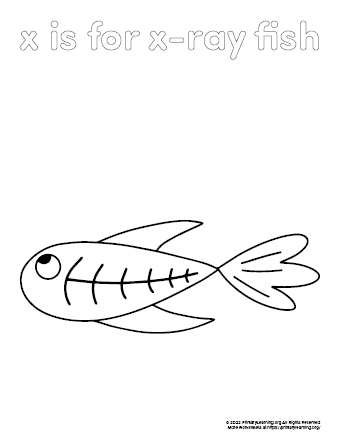 x-rayfish coloring page
