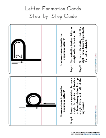 how to write the letter p