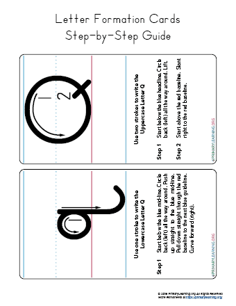 how to write the letter q