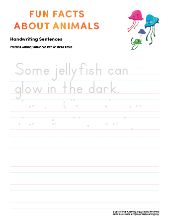 sentence writing jellyfish