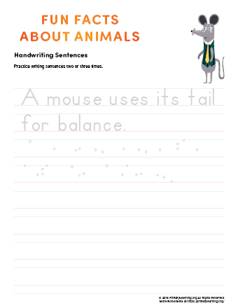 sentence writing mouse