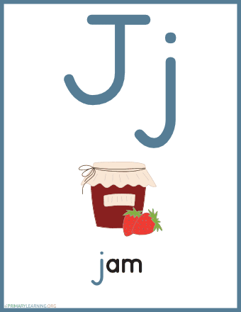 learning the letter j
