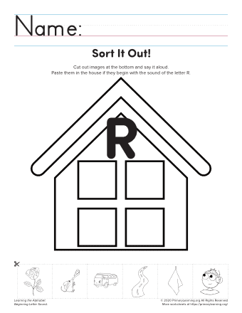 cut and paste letter r