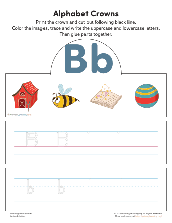 learning to write the letter b