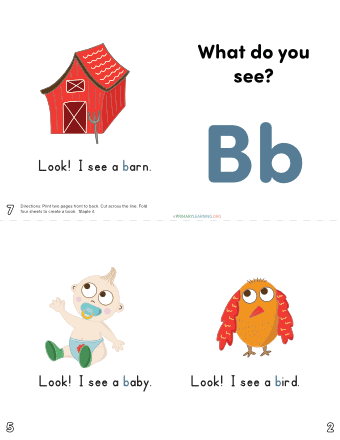 letter b mini book