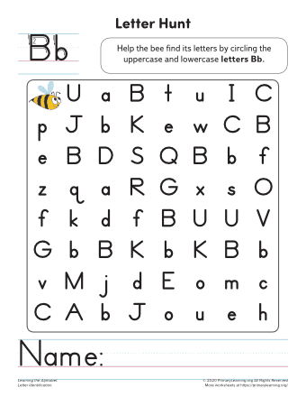 learning the letter b