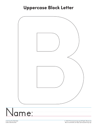 Printable A4 Size Uppercase Letters B Worksheet