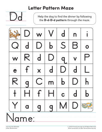 learning the letter d