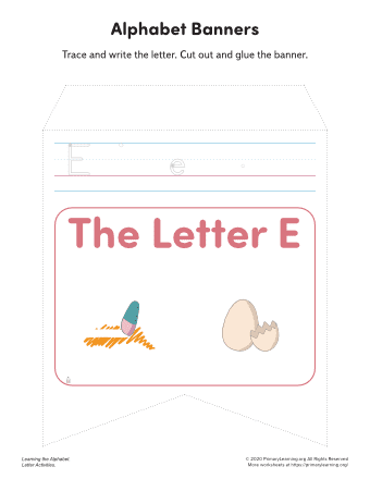 letter e banners