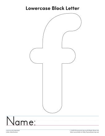 letter f printable template