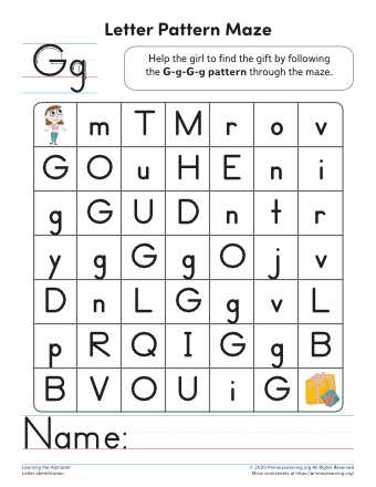 letter g maze