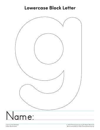 letter g printable template