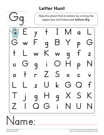 learning the letter g