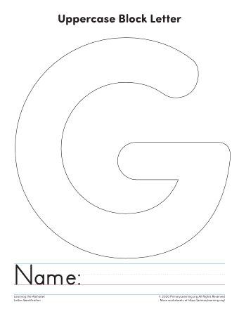 letter g template