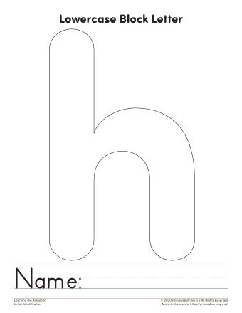 letter h printable template