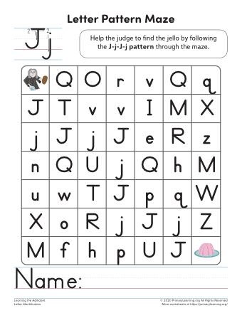 learning the letter j