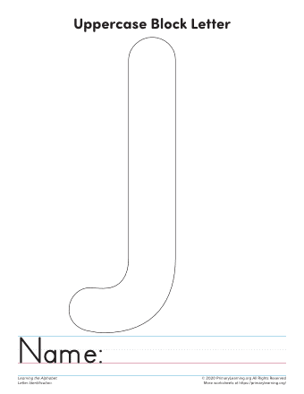 letter j template