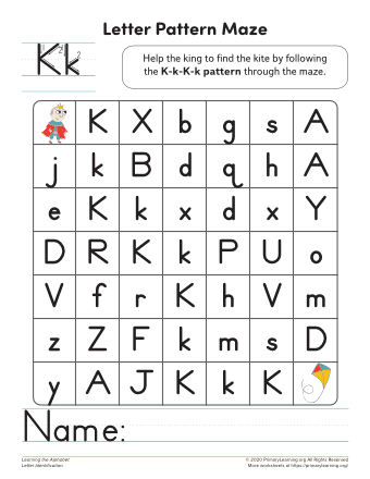 letter k maze