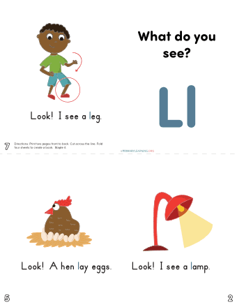 letter l mini book