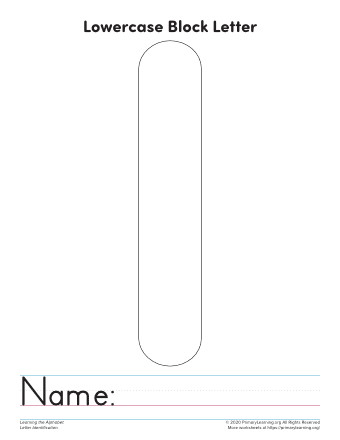 letter l printable template