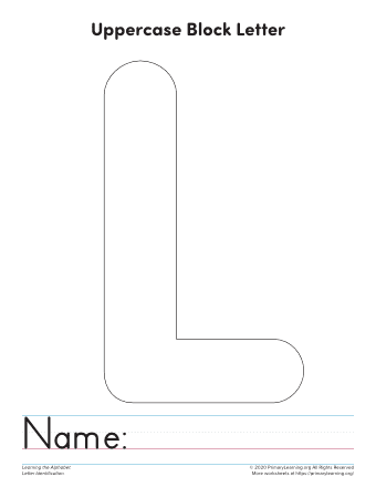 Uppercase Letter L Template Printable PrimaryLearning Org