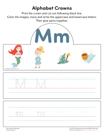 learning to write the letter m