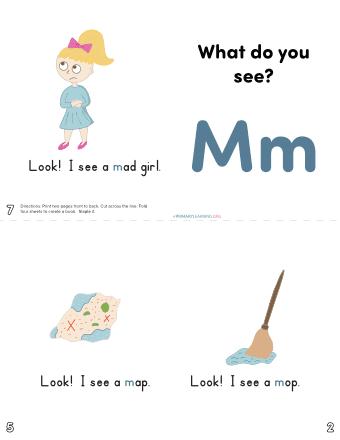 letter m mini book