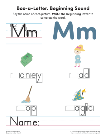 letter m phonics worksheets