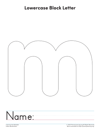 letter m printable template