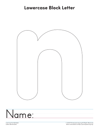 letter n printable template