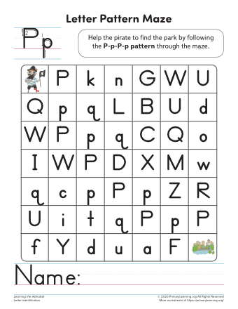 learning the letter p