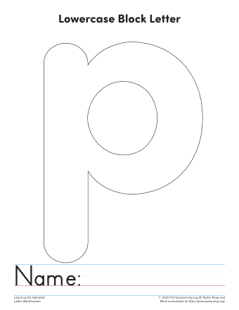 letter p printable template