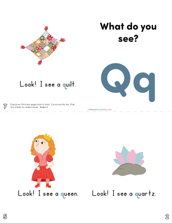 letter q mini book