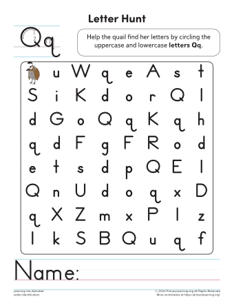learning the letter q