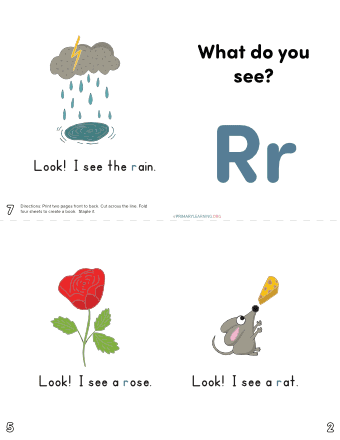 letter r mini book