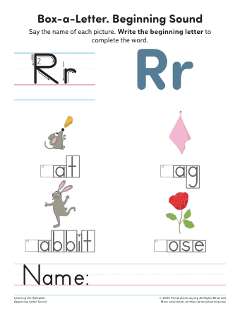 letter r phonics worksheets