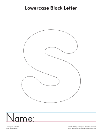 letter s printable template