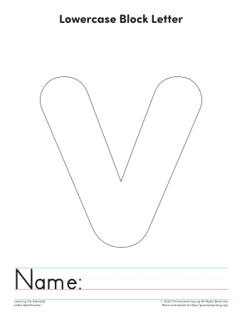 letter v printable template