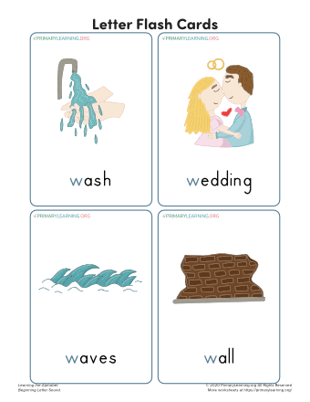letter w flashcards
