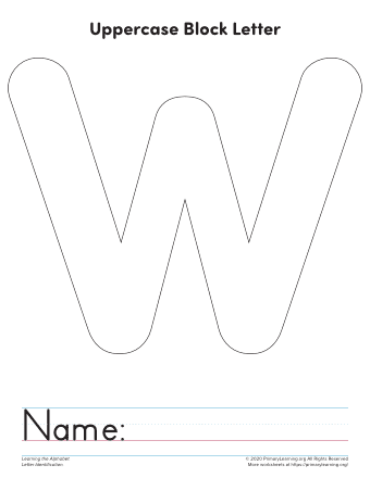 letter w template