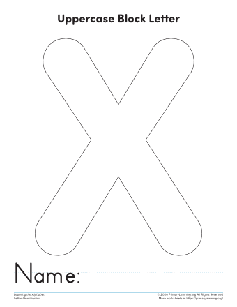 letter x template