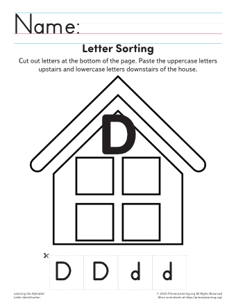 learning the letter d