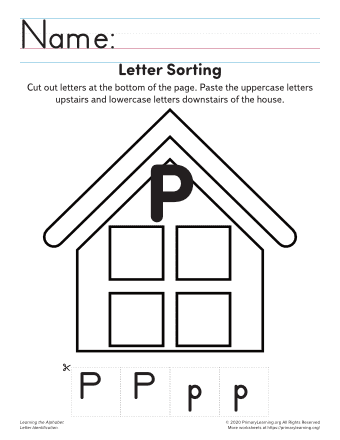 learning the letter p